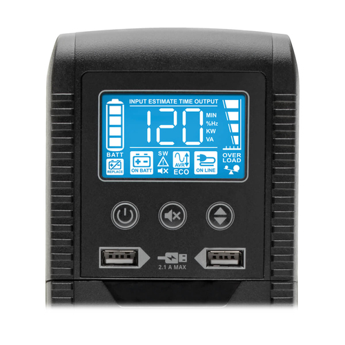 Miniatura 3 de No Break Tripp Lite 1 kVA / 600 W, 316 J, Entrada 120 V, 8 salidas AC, Negro