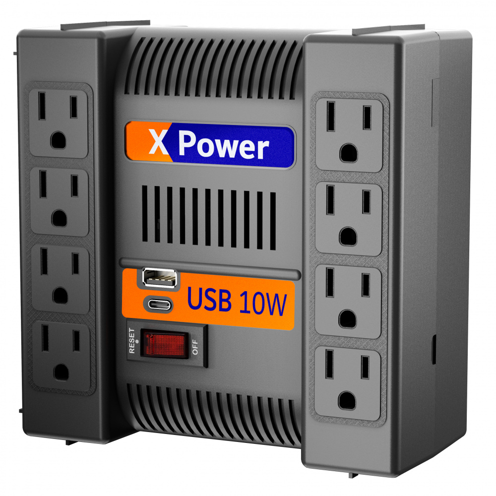 Supresor de picos Complet XP900 450 W, 84 J, 60 Hz, Negro