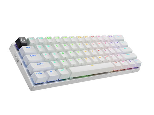 Miniatura 4 de Teclado Logitech G PRO X 60 Inglés, Inalámbrico y alámbrico, RF inalámbrico + bluetooth, Interruptor mecánico, LED RGB, Blanco