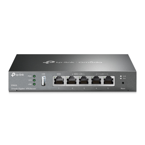 Ruteador Alambrico TP-Link Omada ER605 Gigabit Ethernet, 5 RJ-45