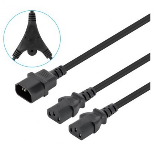 Cables de poder Manhattan Macho, Hembra 250 V, 1.8 m, Negro