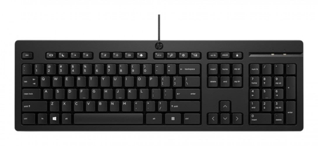 Teclado HP 125, Alambrico, USB, Negro