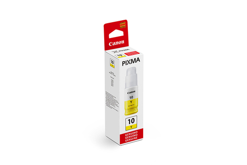 Miniatura 2 de Cartucho de tinta Canon GI-10 Original, Amarillo, 70 ml, Alto rendimiento (XL)