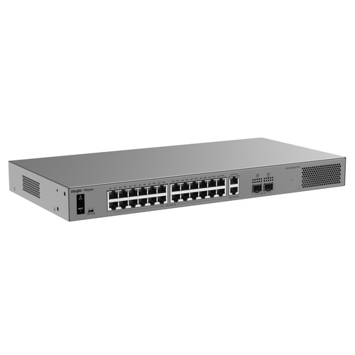 Miniatura 4 de Switch Ruijie Networks RG-ES228GS-P-V2 Gestionado, L2, RJ-45 26, Gigabit Ethernet (10/100/1000), (PoE +) 24, 24 POE, Gris