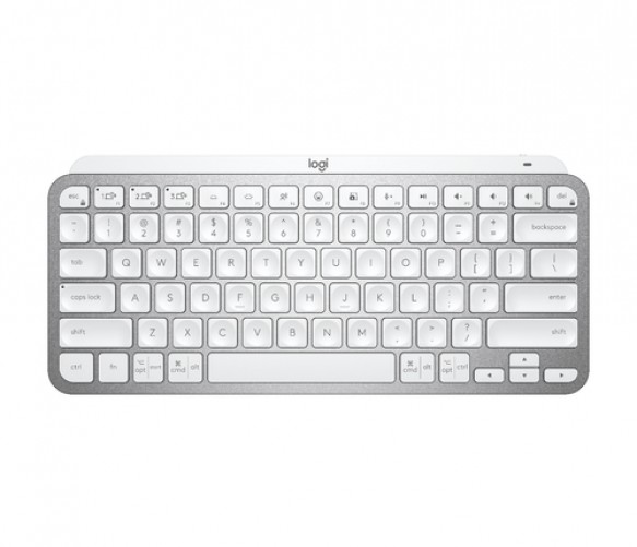 Teclado Logitech MX Keys Mini Español, Inalámbrico, RF inalámbrico + bluetooth, Interruptor de llave de tijera, Gris