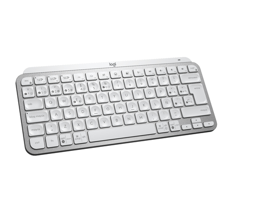 Miniatura 2 de Teclado Logitech MX Keys Mini Español, Inalámbrico, RF inalámbrico + bluetooth, Interruptor de llave de tijera, Gris