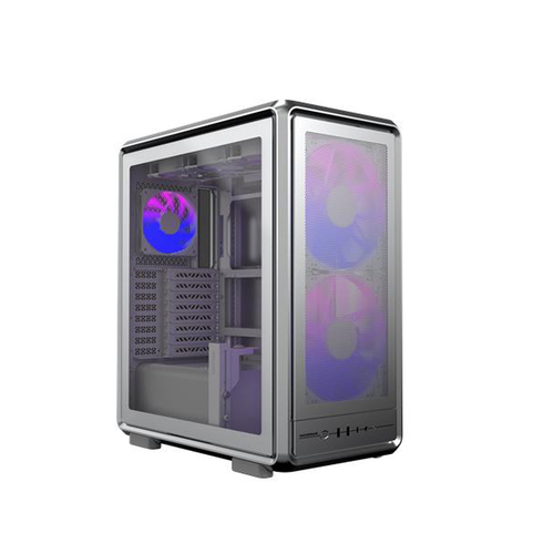 Gabinete Cooler Master MasterFrame 500 Mesh Midi Tower, PSU No, Vent. 2x 200 mm, Vent. 1x 120 mm, Negro, Transparente