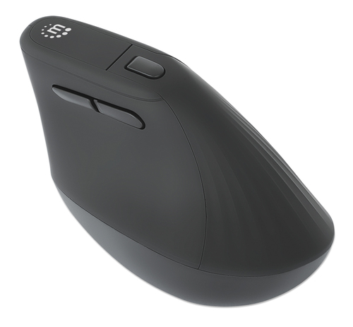 Miniatura 5 de Mouse Manhattan 190336 Óptico, 6 Botones, 1600 DPI, RF inalámbrico, 10 m, Negro