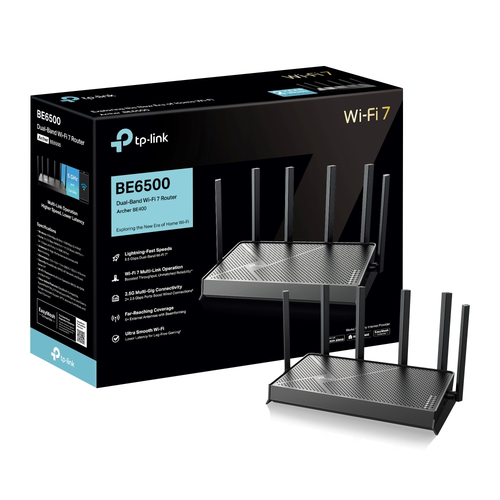 Miniatura 3 de Ruteador Inalámbrico TP-Link Archer BE400 6 ant., Wi-Fi 7 (802.11be), 4 RJ-45, 5764 Mbit/s, Negro