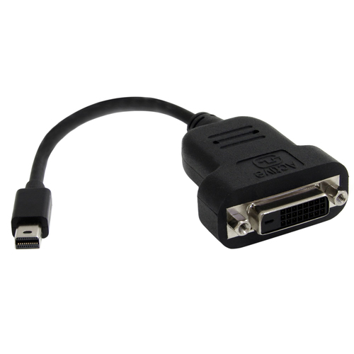 Adaptador vídeo StarTech.com Mini DisplayPort a DVI-D, 0.12 m, Negro
