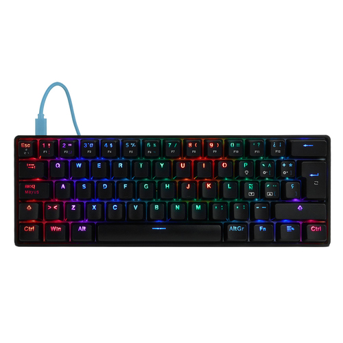Miniatura 5 de Teclado Game Factor KBG560 Español, Alámbrico, USB, Interruptor mecánico, LED RGB, Negro