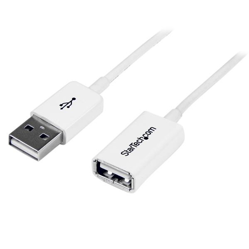 EXTENSOR StarTech.com 3 m, USB A a USB A, Macho/Hembra, 480 Mbit/s, Blanco