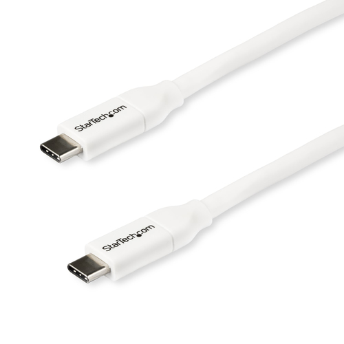Cable USB StarTech.com USB C a USB C, 480 Mbit/s, Blanco