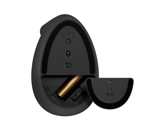 Miniatura 5 de Mouse Logitech Lift Óptico, 6 Botones, 4000 DPI, RF inalámbrico + bluetooth, 10 m, Grafito