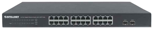 Miniatura 2 de Switch Intellinet No administrado, L2, RJ-45 24, Gigabit Ethernet (10/100/1000), 1U, Negro