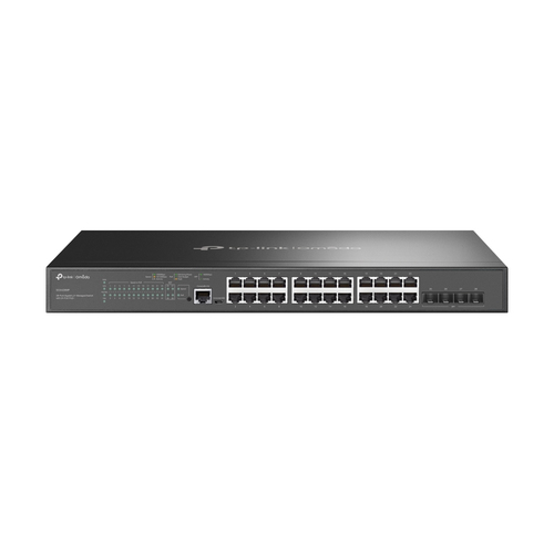 Switch TP-Link Omada SG3428MP Gestionado, L2+, RJ-45 24, Gigabit Ethernet (10/100/1000), (PoE +) 24, 1U, Negro