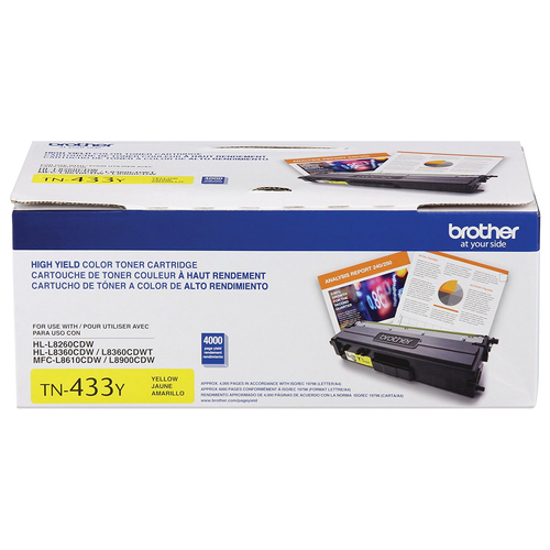 Miniatura 2 de Tóner Brother TN-433Y Original, Amarillo, Alto rendimiento (XL)