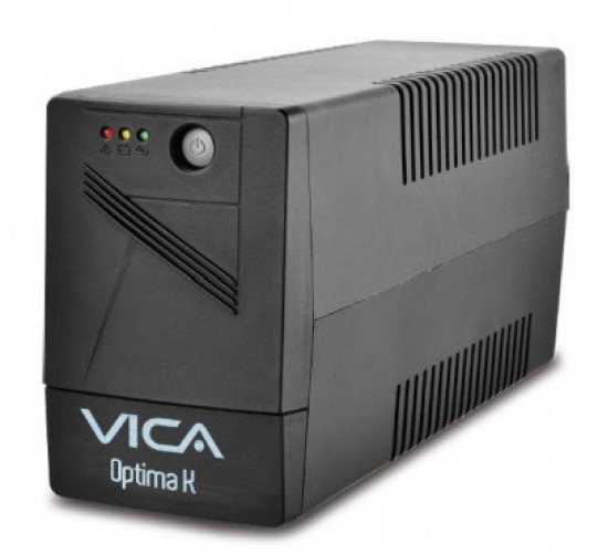 No Break Vica Optima k 1 kVA / 500 W, Entrada 145 V, 6 salidas AC, Negro