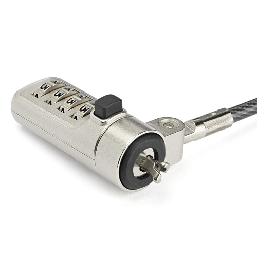 Miniatura 5 de Cable antirrobo StarTech.com LTLOCKNBL Noble, Cerradura con combinación, 2.043 m, Zinc de acero, Negro, Plata