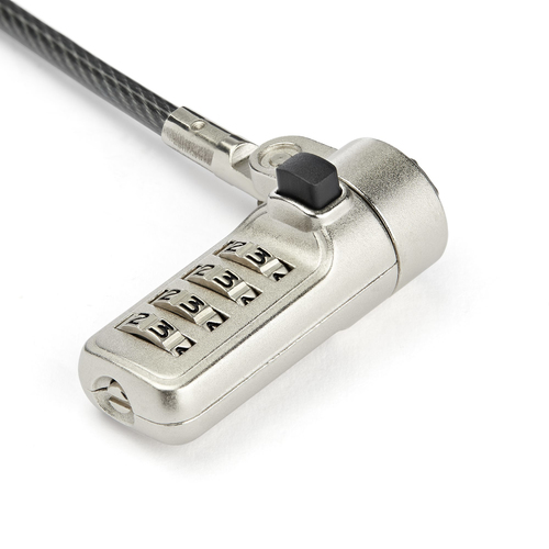 Miniatura 4 de Cable antirrobo StarTech.com LTLOCKNBL Noble, Cerradura con combinación, 2.043 m, Zinc de acero, Negro, Plata
