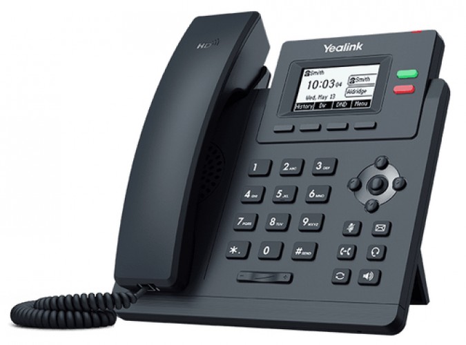 Teléfono Ip Yealink SIP-T31G Terminal con conexión por cable, PoE, 2 líneas, Gris