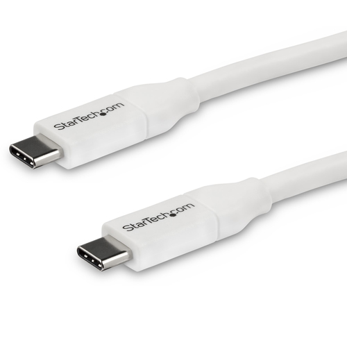Cable USB StarTech.com USB C a USB C, 480 Mbit/s, Blanco