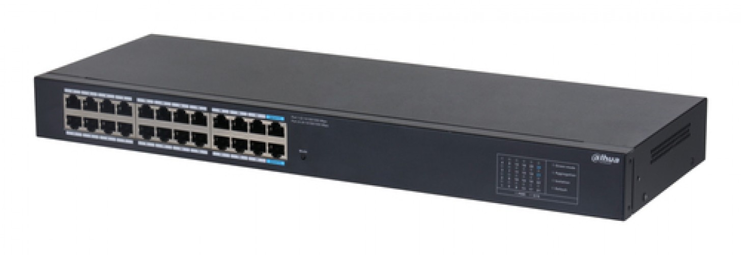Switch Dahua Technology SG1024 No administrado, RJ-45 24, Gigabit Ethernet (10/100/1000), Negro