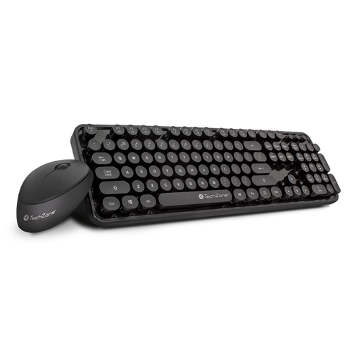 Kit Teclado y Mouse TechZone TZ19COMB01-INA USB, Alámbrico, 1600 DPI, Negro