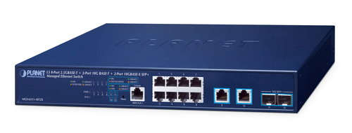 Switch PLANET Layer 3 8-Port 2.5GBASE-T + Gestionado, L3, RJ-45 10, 10G Ethernet (100/1000/10000), 1U, Azul