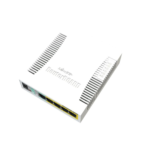 Switch Mikrotik RB260GSP Gestionado, RJ-45 5, Gigabit Ethernet (10/100/1000), 1 POE, Blanco