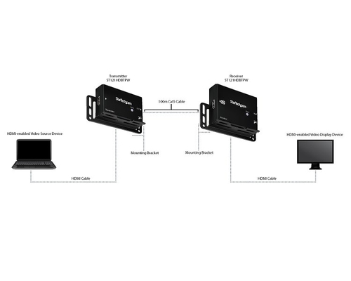 Miniatura 2 de EXTENSOR StarTech.com Transmisor y receptor AV, 4096 x 2160, 1HDMI, Hasta 100 m, Negro
