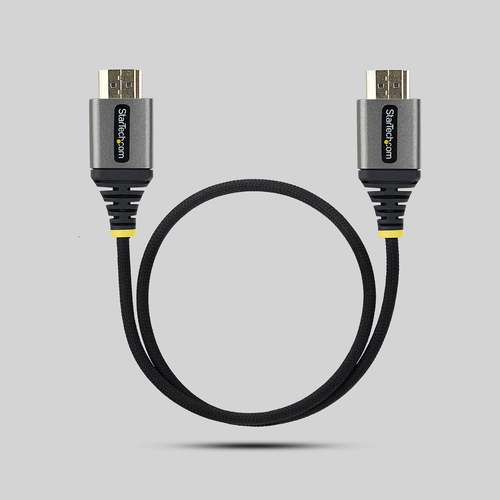 Miniatura 2 de Cable Hdmi StarTech.com V. 2.0, 0.5 m, 18 Gbit/s, Negro, Plata
