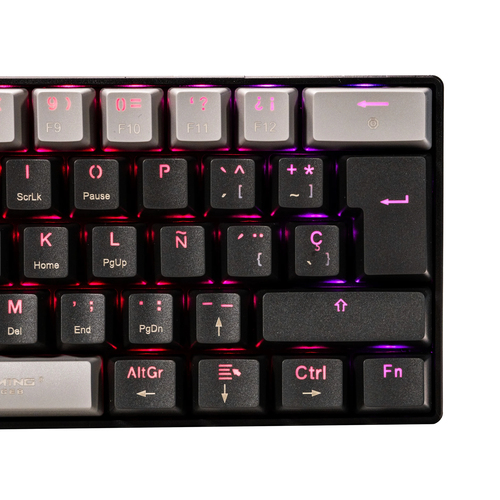 Miniatura 3 de Teclado Naceb Technology NA-0968 Alámbrico, USB, Interruptor mecánico, LED RGB, Negro, Gris