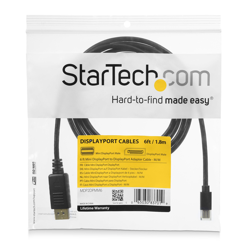 Miniatura 4 de Cable displayPort StarTech.com DisplayPort 1.2, 0.9 m, Negro