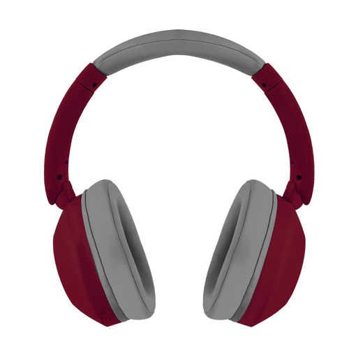 Audífonos Perfect Choice PC-117162 Diadema, Inalámbrico y alámbrico, 3.5 mm, USB, Bluetooth, Gris, Rojo