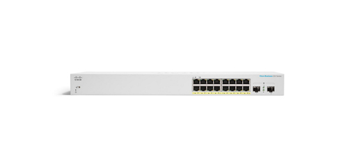 Switch Cisco CBS220-16T-2G Gestionado, L2, RJ-45 16, Gigabit Ethernet (10/100/1000), Blanco