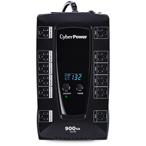 No Break CyberPower AVRG900LCD 0.9 kVA / 480 W, 1030 J, Entrada 148 V, 12 salidas AC, Negro