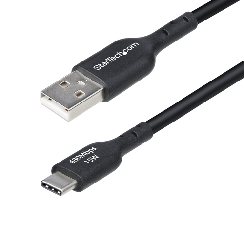 Cable USB StarTech.com USB2AC3MNC USB A a USB C, Negro