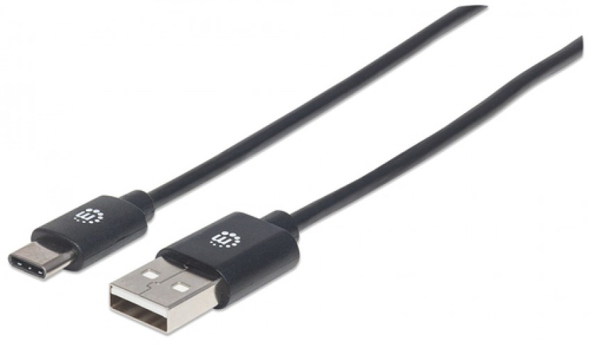 Cable USB Manhattan 354936 USB C a USB A, 480 Mbit/s, Negro