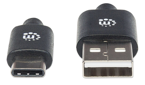 Miniatura 4 de Cable USB Manhattan 354936 USB C a USB A, 480 Mbit/s, Negro