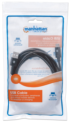 Miniatura 2 de Cable USB Manhattan 354936 USB C a USB A, 480 Mbit/s, Negro