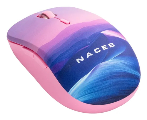 Miniatura 2 de Mouse Naceb Technology Na-0138 3 Botones, 1600 DPI, RF inalámbrico, Azul, Rosa, Blanco