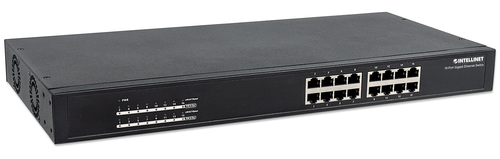 Miniatura 5 de Switch Intellinet 560993 No administrado, L2, RJ-45 16, Gigabit Ethernet (10/100/1000), 1U, Negro