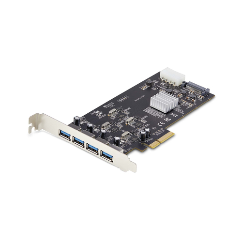 Tarjeta StarTech.com PCIe, USB 3.2 Gen 1 (3.1 Gen 1), Negro