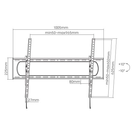 Miniatura 2 de Soporte Manhattan 461931 Hasta 120", VESA max. 900 x 600 mm, 120 kg, Negro