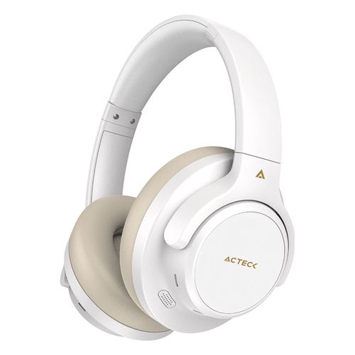 Audífonos Acteck Hype Epic HP750 Diadema, Inalámbrico y alámbrico, 3.5 mm, Bluetooth, Blanco