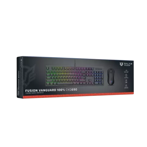 Miniatura 2 de Combo Gamer Ala?mbrico Fusion Vanguard 100% CKG690 / Teclado Mecanico 100% / 105 teclas (26 Antighosting) / Mouse 6D / 3,600 Dpi Ajustable / Backlight