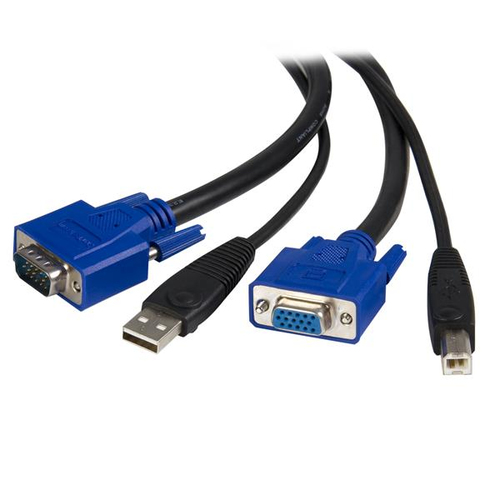 Cables para KVM StarTech.com USB, 3 m, USB A + VGA, USB B + VGA