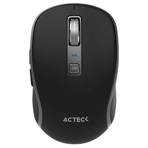 Mouse Acteck Optimize Trip Pro MI580 Óptico, 6 Botones, 1600 DPI, RF inalámbrico + bluetooth, 8 m, Negro