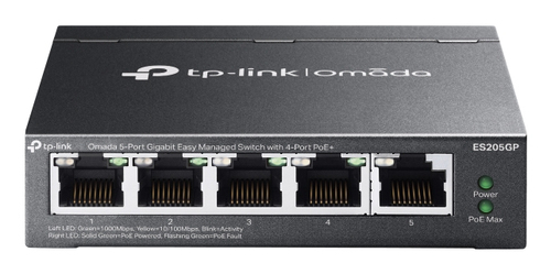 Switch Gestionado / 5 Puertos Gigabit / 4 Puertos PoE+ / 65W / Cloud SDN / Sin Ventiladores